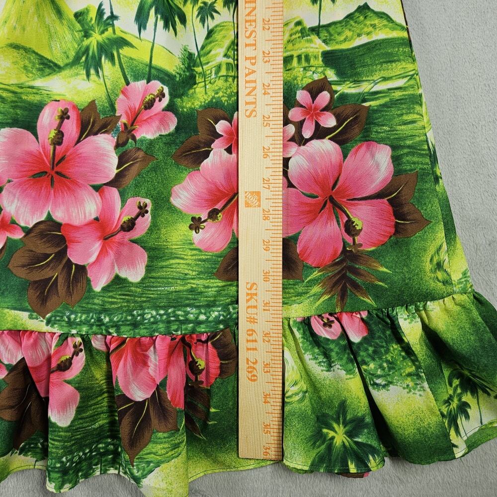 Vintage 70'S Waltah Clarke's Hawaiian Dress Womens Size 8 Mini Tropical Hibiscus - Picture 14 of 14